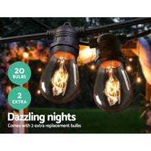 Load image into Gallery viewer, Jingle Jollys 20m Festoon String Lights Christmas Bulbs Party Wedding Garden Party
