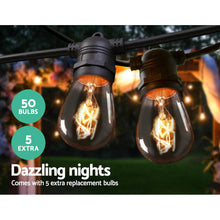 Load image into Gallery viewer, Jingle Jollys 47m Festoon String Lights Christmas Bulbs Party Wedding Garden Party