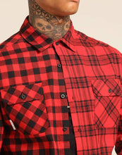 Load image into Gallery viewer, SAINT MORTA DUO LS FLANNEL SHIRT RED/BLACK