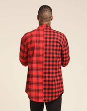 Load image into Gallery viewer, SAINT MORTA DUO LS FLANNEL SHIRT RED/BLACK